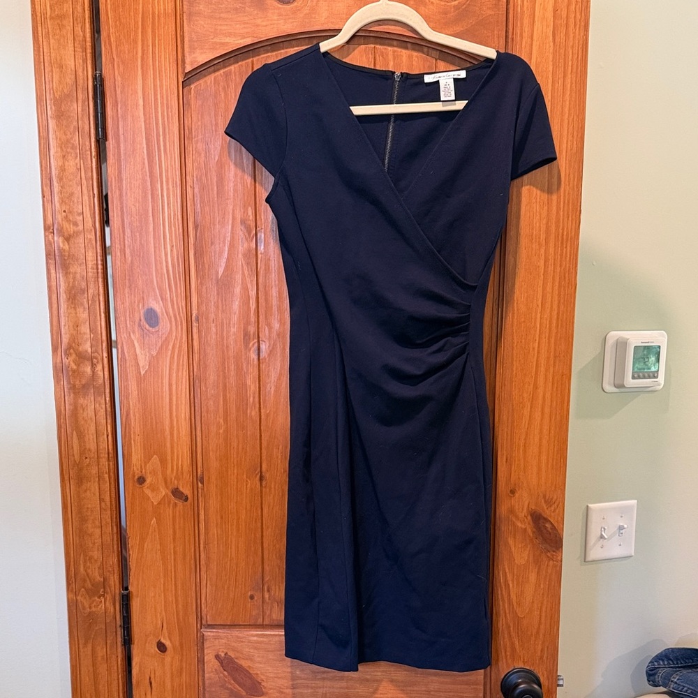 Kenneth Cole New York Navy Midi Dress